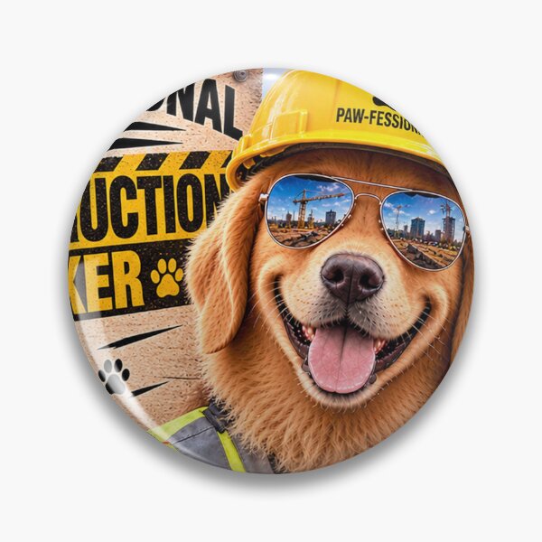 Item preview, Funny Dog Construction Worker – PAW-FESSIONAL Builder Gift designed and sold by TeeVibeHaus.