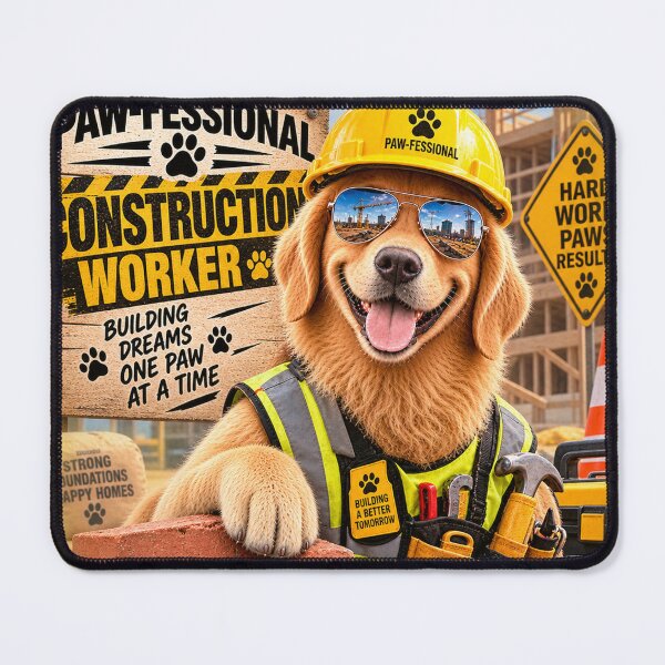 Item preview, Funny Dog Construction Worker – PAW-FESSIONAL Builder Gift designed and sold by TeeVibeHaus.