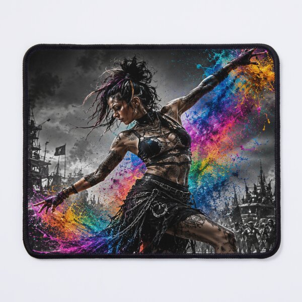 Item preview, Urban Pulse – Neon Graffiti Dance - Alternative Gothic Street Art designed and sold by Personiq Kaleido.