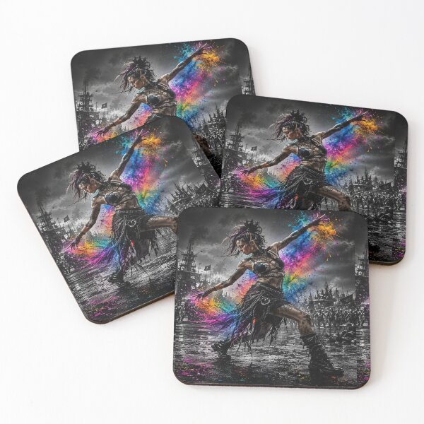 Item preview, Urban Pulse – Neon Graffiti Dance - Alternative Gothic Street Art designed and sold by Personiq Kaleido.