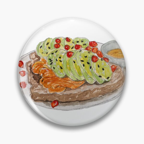 Item preview, Avocado Toast Watercolor – Cute Breakfast & Brunch Food Illustration designed and sold by Qualali Studio.