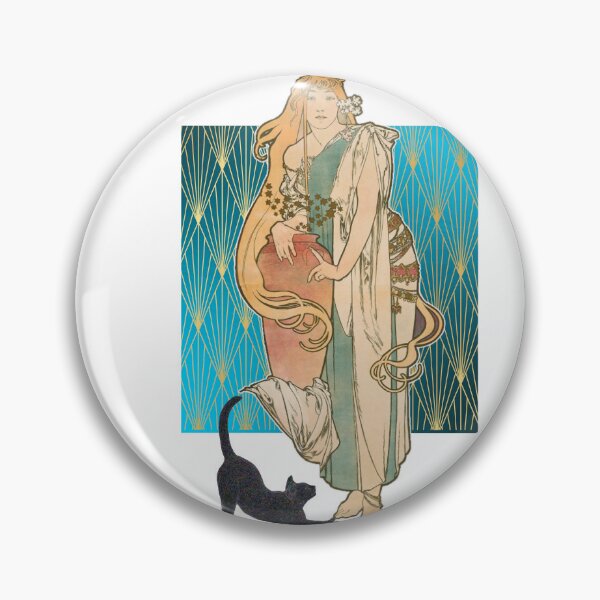 Item preview, Art nouveau and cat designed and sold by Strangestory.