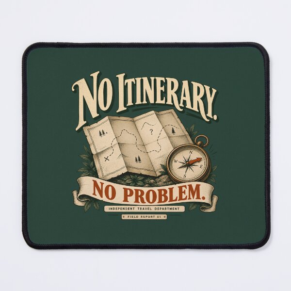 Item preview, No Itinerary No Problem Vintage Travel Map Compass designed and sold by goldzilla.studio.