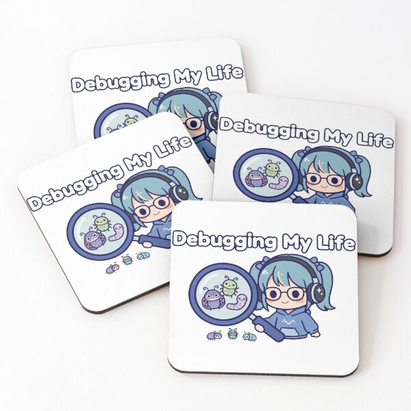 Item preview, Debugging My Life - Cute Programmer Girl Funny Coding Bugs Kawaii designed and sold by Htkester1.