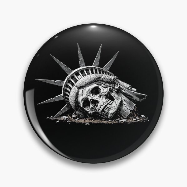 Item preview, Fallen Liberty - Halloween Skull Statue designed and sold by CoputerEasel.
