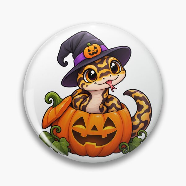 Item preview, Cute Halloween Snake in Pumpkin – Kawaii Reptile & Exotic Animal Design designed and sold by Bettybee00.