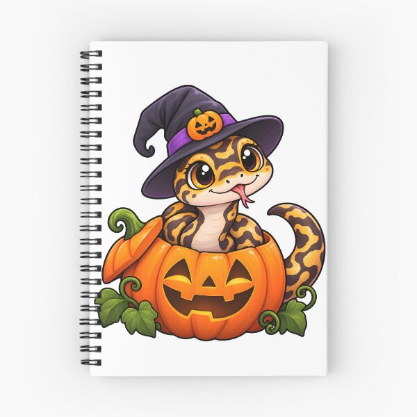 Item preview, Cute Halloween Snake in Pumpkin – Kawaii Reptile & Exotic Animal Design designed and sold by Bettybee00.