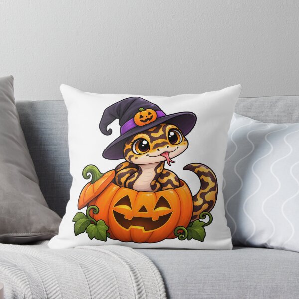 Item preview, Cute Halloween Snake in Pumpkin – Kawaii Reptile & Exotic Animal Design designed and sold by Bettybee00.