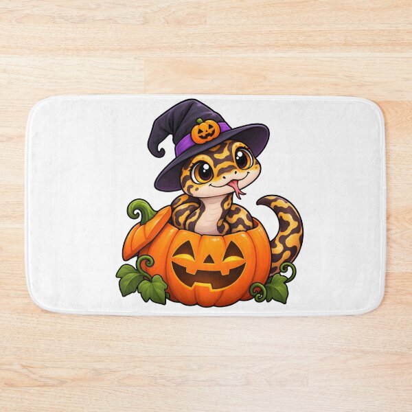 Item preview, Cute Halloween Snake in Pumpkin – Kawaii Reptile & Exotic Animal Design designed and sold by Bettybee00.