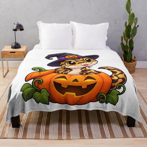 Item preview, Cute Halloween Snake in Pumpkin – Kawaii Reptile & Exotic Animal Design designed and sold by Bettybee00.
