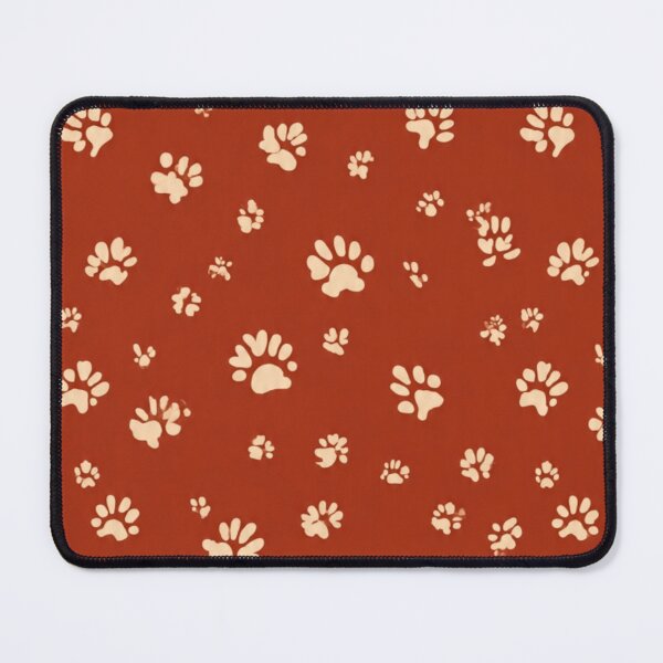 Item preview, Red Paw Print Pattern- Cute Cream Paws on Red Background Seamless designed and sold by LC&LCPlatform.