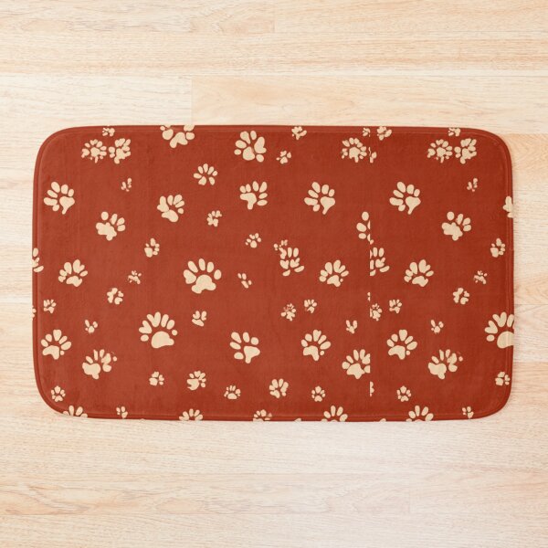 Item preview, Red Paw Print Pattern- Cute Cream Paws on Red Background Seamless  designed and sold by LC&LCPlatform.