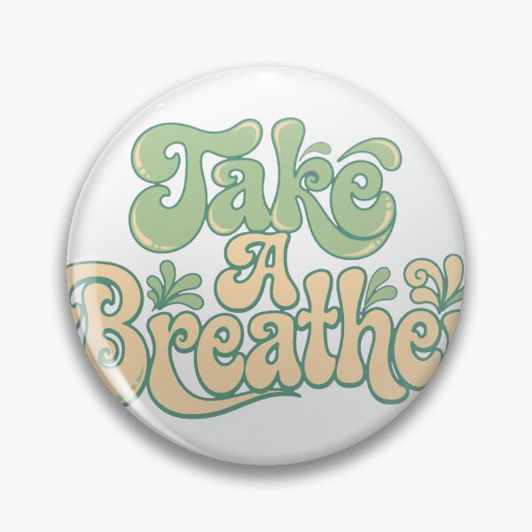 Item preview, Take A Breather - 70s Retro Groovy Mental Health Sticker - Self Care designed and sold by Htkester1.