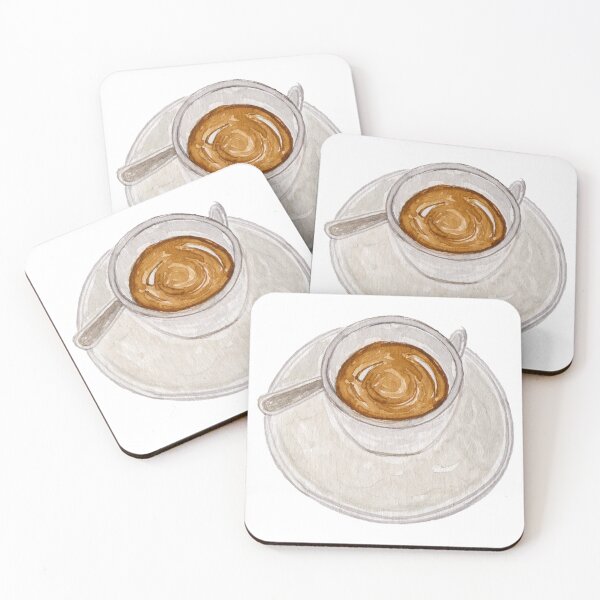 Item preview, Espresso Coffee Watercolor – Italian Espresso Café Illustration designed and sold by Qualali Studio.