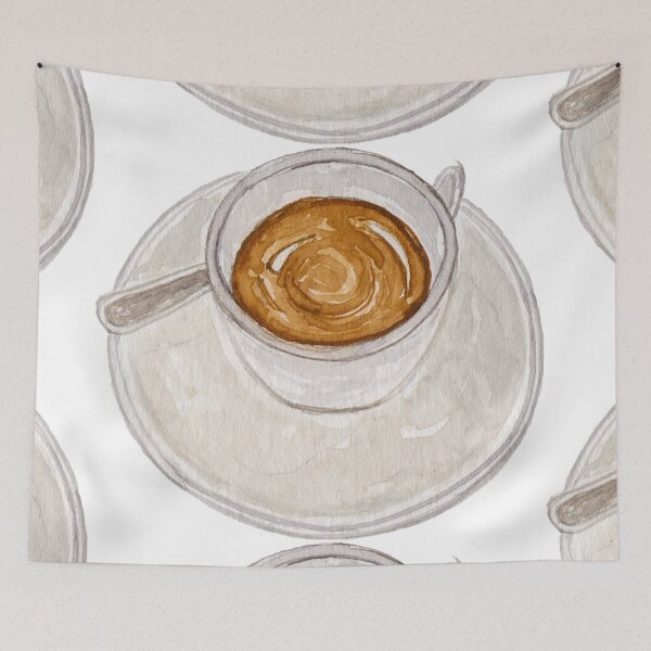 Item preview, Espresso Coffee Watercolor – Italian Espresso Café Illustration designed and sold by Qualali Studio.