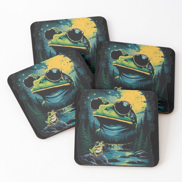 Item preview, Frog with sunglasses 90s wildlife designed and sold by aponwao.