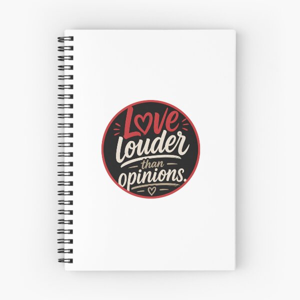Item preview, Love Louder Than Opinions – Inspirational Heart Typography Graphic designed and sold by NotSoSubtleRosiePeas.