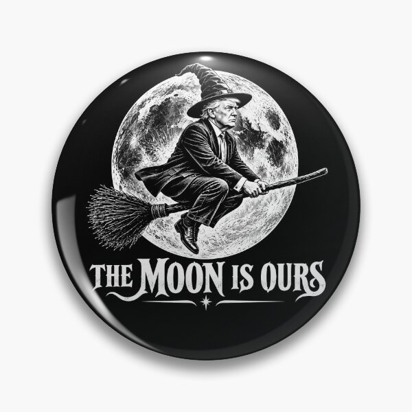 Item preview, The Moon Is Ours Funny Halloween Witch Trump Moon designed and sold by gunaone-design.
