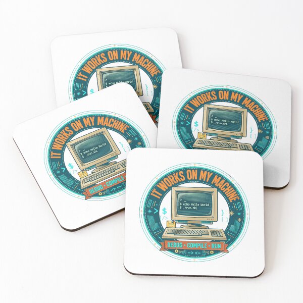 Item preview, It Works On My Machine - Retro Programmer Badge Funny Coding Gift designed and sold by Htkester1.