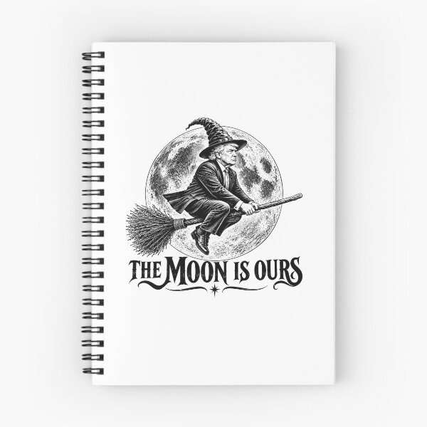 Item preview, The Moon Is Ours Funny Space Astronaut Halloween Witch Trump Moon Political Satire designed and sold by gunaone-design.