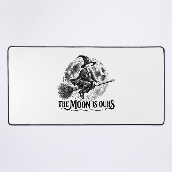 Item preview, The Moon Is Ours Funny Space Astronaut Halloween Witch Trump Moon Political Satire designed and sold by gunaone-design.