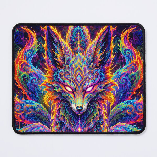 Item preview, Psychedelic Kitsune Fox Colorful Art designed and sold by hyperbeast store.
