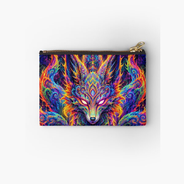 Item preview, Arte colorido de zorro kitsune psicodélico designed and sold by hyperbeast store.