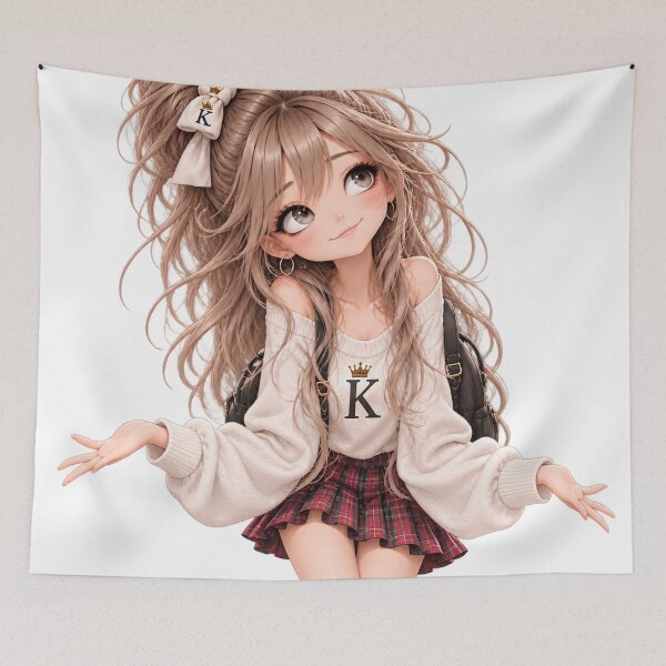 Item preview, Anime Schoolgirl with Backpack designed and sold by GRFORA.