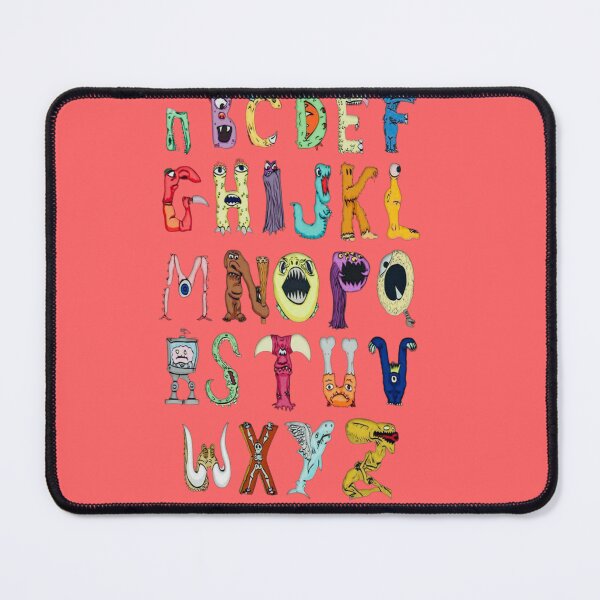 Item preview, Cute Monster Alphabet Letters ABC Typography Art designed and sold by DailyDoodlesBySumbul.