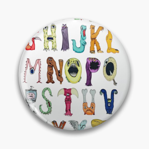 Item preview, Cute Monster Alphabet Letters ABC Typography Art designed and sold by DailyDoodlesBySumbul.