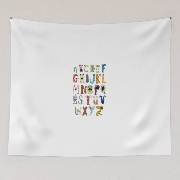 Item preview, Cute Monster Alphabet Letters ABC Typography Art designed and sold by DailyDoodlesBySumbul.