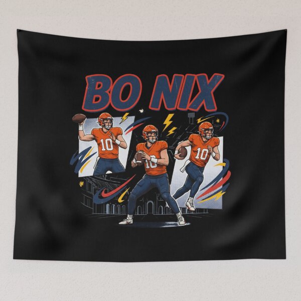 Item preview, Bo Nix Retro Football Pop Art Sports Fan designed and sold by CruziPerez.
