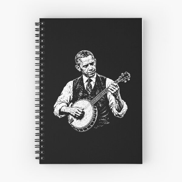 Item preview, Retro Vintage Barack Obama Playing Banjo designed and sold by gunaone-design.