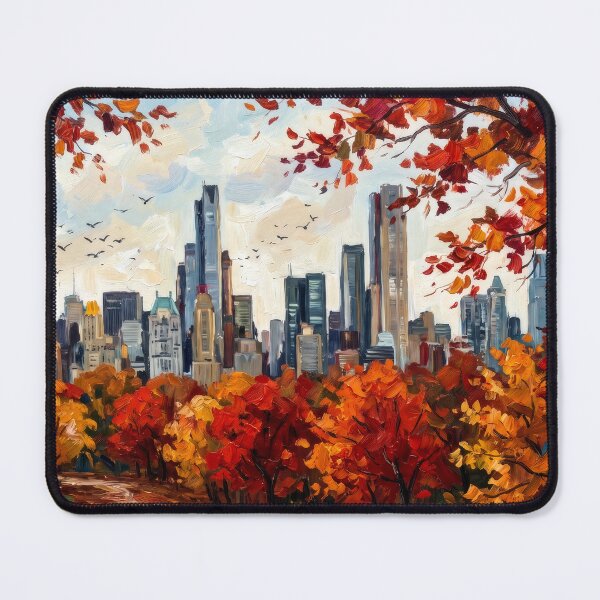 Item preview, Manhattan Skyline in Autumn designed and sold by RedPeaStudio.