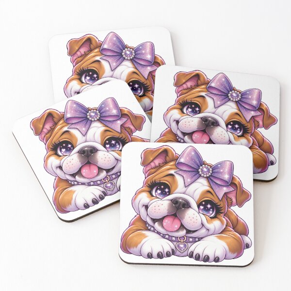 Item preview, Purple Glam Chibi Bulldog Puppy designed and sold by Arlinda's Flavour.