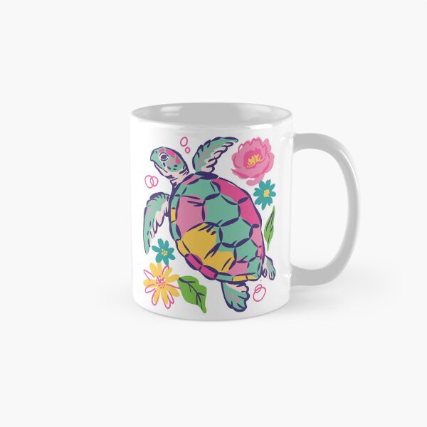 Item preview, Colorful Floral Turtle Retro Boho Summer Nature Design designed and sold by styleonestaa.