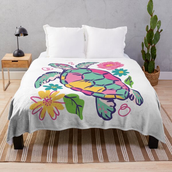 Item preview, Colorful Floral Turtle Retro Boho Summer Nature Design designed and sold by styleonestaa.