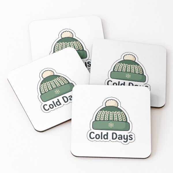 Item preview, Cold Days Cozy Beanie - Winter Fashion Typography Sticker designed and sold by SimpleP.