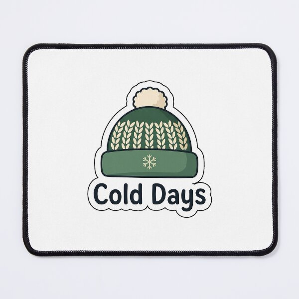 Item preview, Cold Days Cozy Beanie - Winter Fashion Typography Sticker designed and sold by SimpleP.