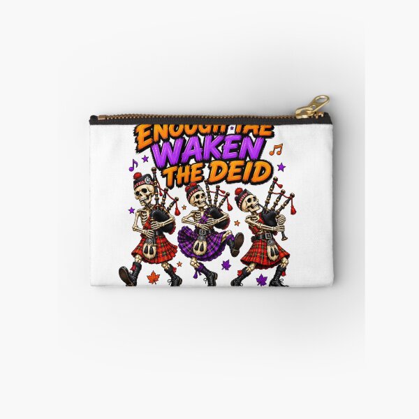 Item preview, Scottish Skeleton Bagpipers Halloween - Enough to Waken the deid! designed and sold by SMalcolmDesigns.