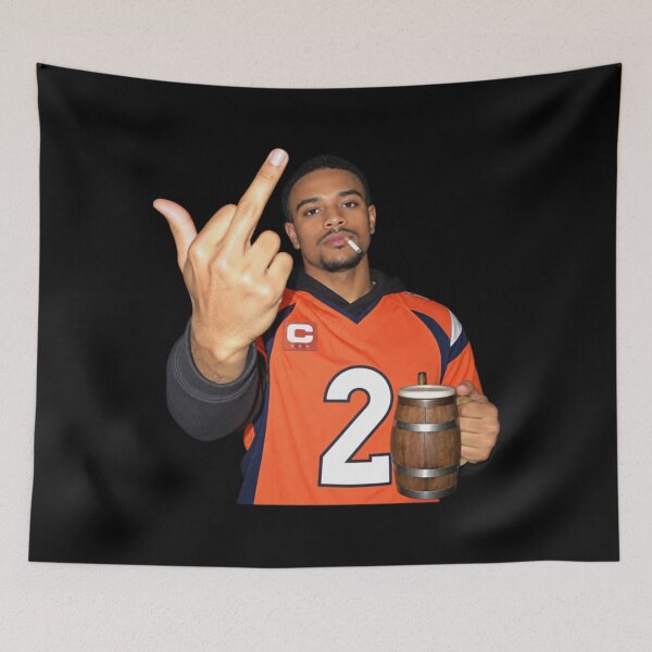 Item preview, Denver Broncos Patrick Surtain II Drinking &amp; Middle Finger designed and sold by CruziPerez.