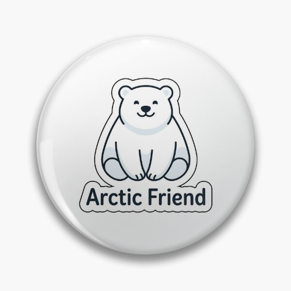 Item preview, Arctic Friend Polar Bear - Cute Animal Typography Sticker designed and sold by SimpleP.