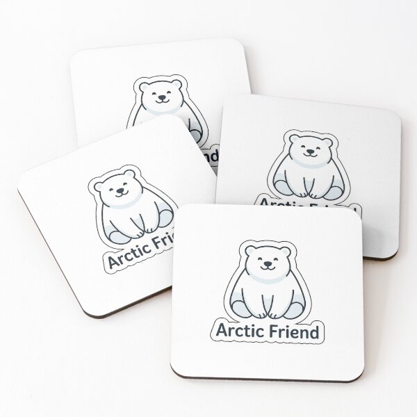Item preview, Arctic Friend Polar Bear - Cute Animal Typography Sticker designed and sold by SimpleP.