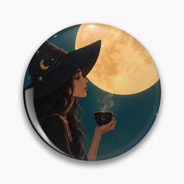 Item preview, Moonlit Witch Tea | Cozy Witchcore Halloween designed and sold by Gold&pixels.