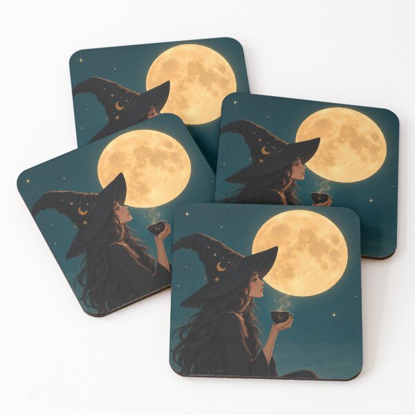 Item preview, Moonlit Witch Tea | Cozy Witchcore Halloween designed and sold by Gold&pixels.