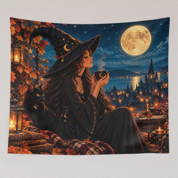 Item preview, Moonlit Witch Tea | Cozy Witchcore Halloween designed and sold by Gold&pixels.