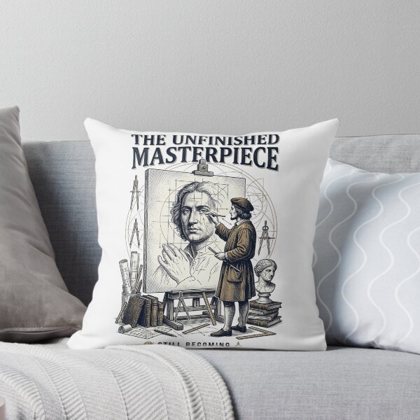 Item preview, The Unfinished Masterpiece - Still Becoming - Renaissance Artist and Sketch Vector Design designed and sold by Nubian Style.