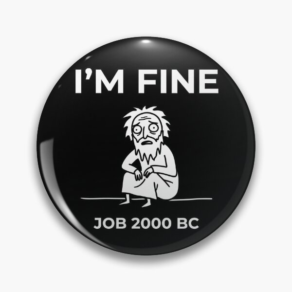 Item preview, Job Im Fine Outline Christian Meme designed and sold by BeaBuzz.