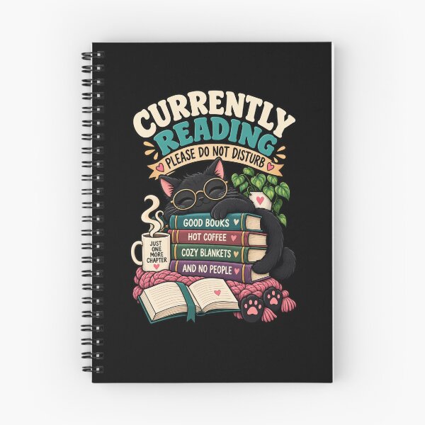 Item preview, Currently Reading Please Do Not Disturb Funny Black Cat designed and sold by Ridaelb.