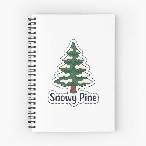 Item preview, Snowy Pine Winter Tree - Nature Typography Sticker designed and sold by SimpleP.